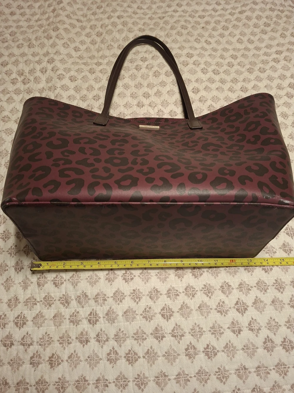 kate spade Dark Purple and Black Leopard Print Tote